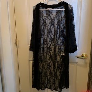 Black lace cardigan